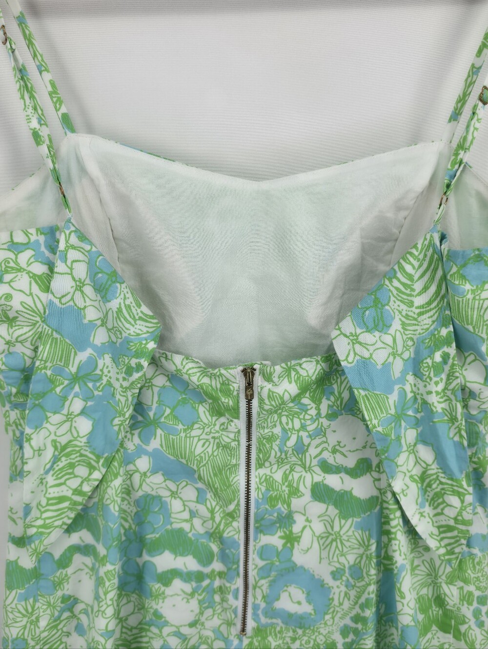 Lilly Pulitzer Green and Blue Floral Mini Dress - Picture 7 of 14